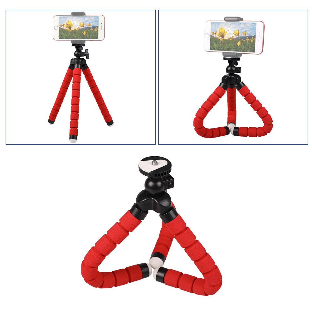 New sponge mobile phone tripod Octopus mobile phone camera universal octopus stand live folding desktop stand