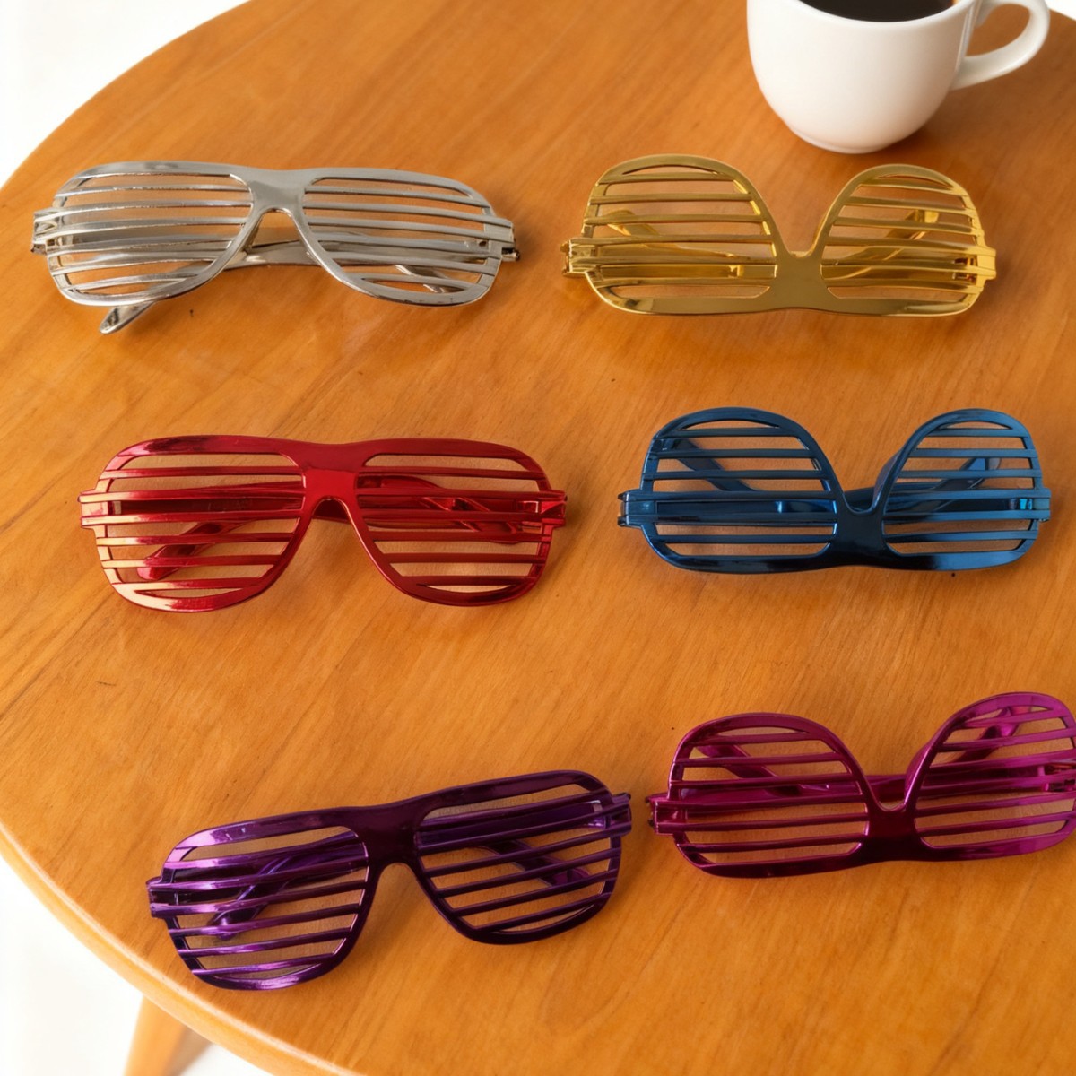 Cross-Border Party Blinds Electroplated Glasses Frame Masquerade Party Party Glasses Party Decorative Mirror Without Mirror