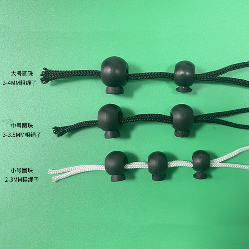 in stock Supply Plastic Spring Buckle Round Bead Rope Buckle Coat Fastening Fastening Adjustment Buckle Single Hole Lightning Buckle