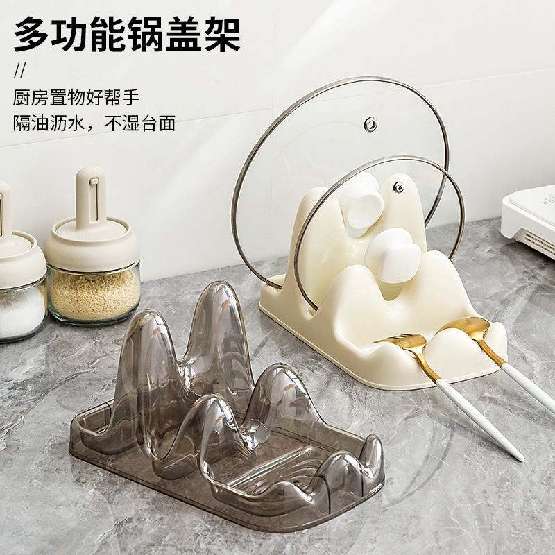 Подставка для крышек кастрюль на столе без сверления, двухуровневая легкая подставка для крышек кастрюль, органайзер для шпателей и ложек