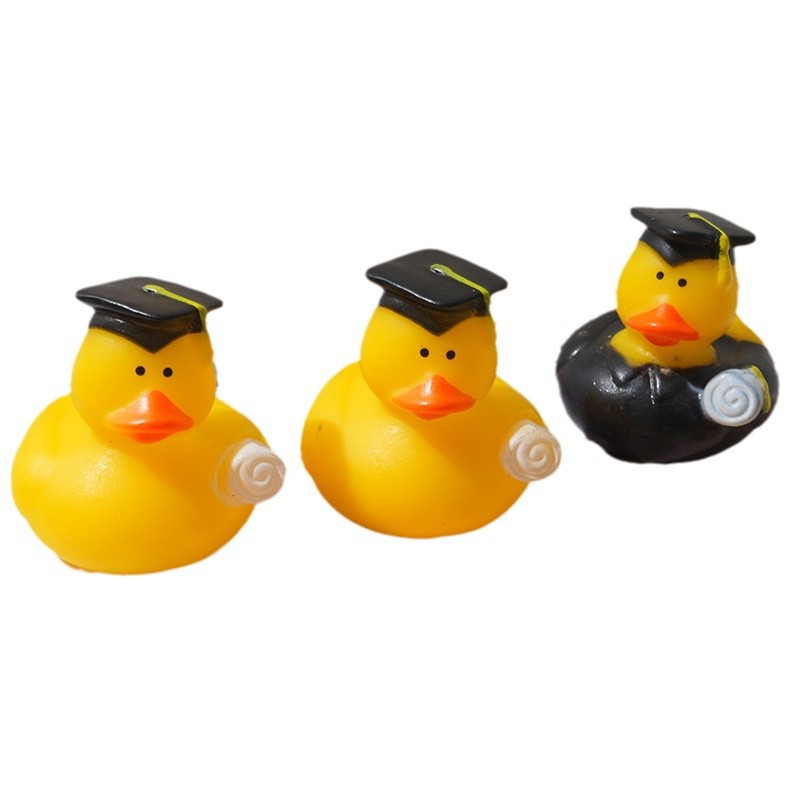 Amazon new cute little yellow duck cute doctor duck children bath toy duck floating duck custom wholesale