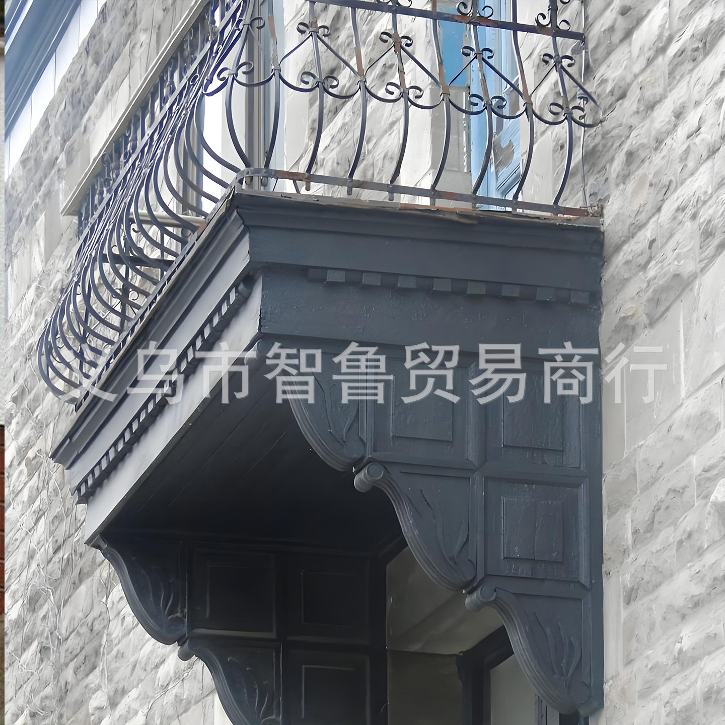 Purely Hand-Forged Iron Staircase Solid Wrought Iron European Style Assembled Guardrail Handrail Accessories