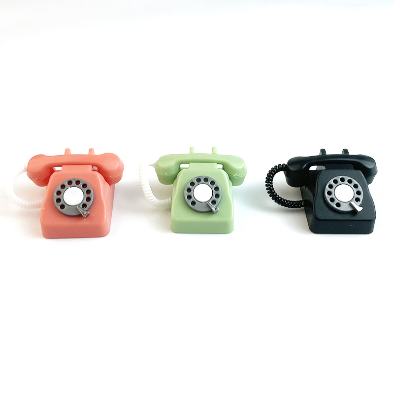 1:12 Dollhouse Dollhouse Nostalgic Mini Telephone Miniature Scene Decoration
