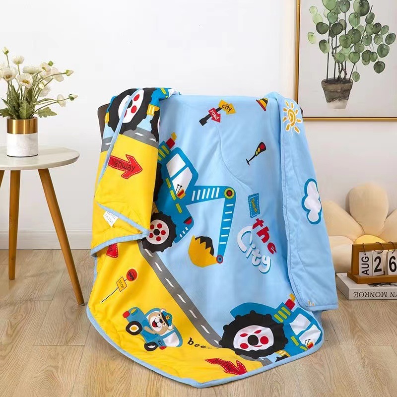 Foreign Trade Children's Summer Quilt Machine Washable Kindergarten Cartoon Air-conditioning Quilt Washed Cotton Summer Cool Quilt Gift Quilt Mosquito Repelling Quilt