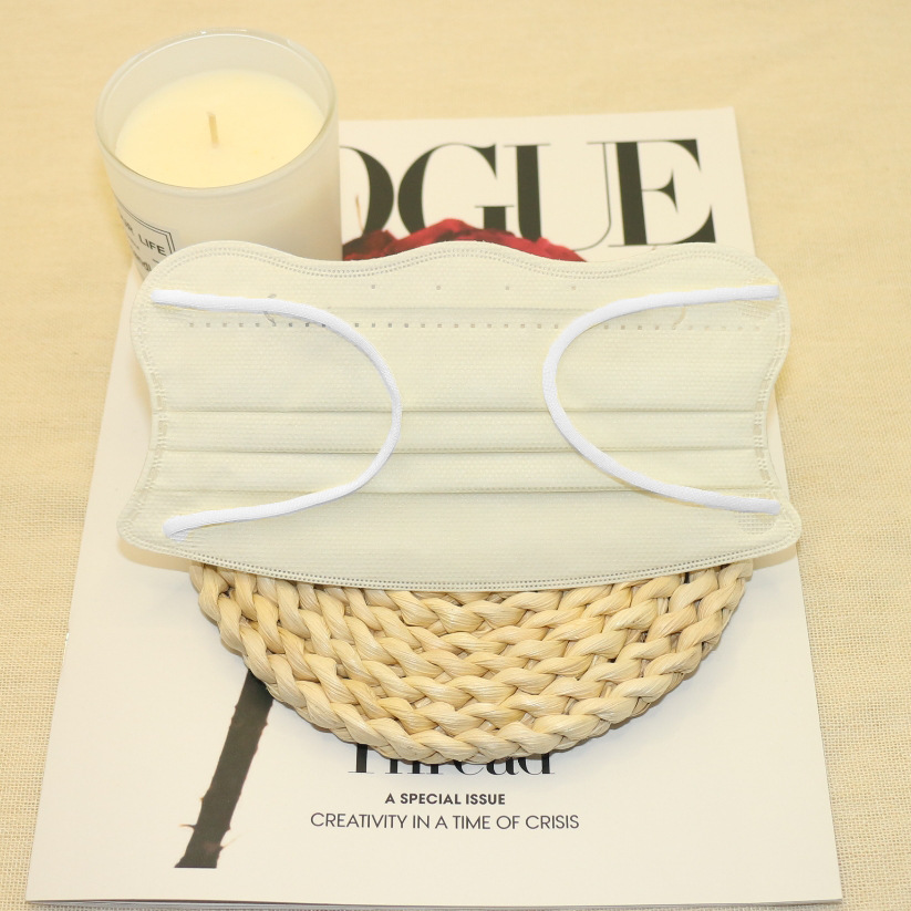 Large version butterfly-shaped mask women's high-value wavy clouds v-shaped big face mask for small v-face three-layer