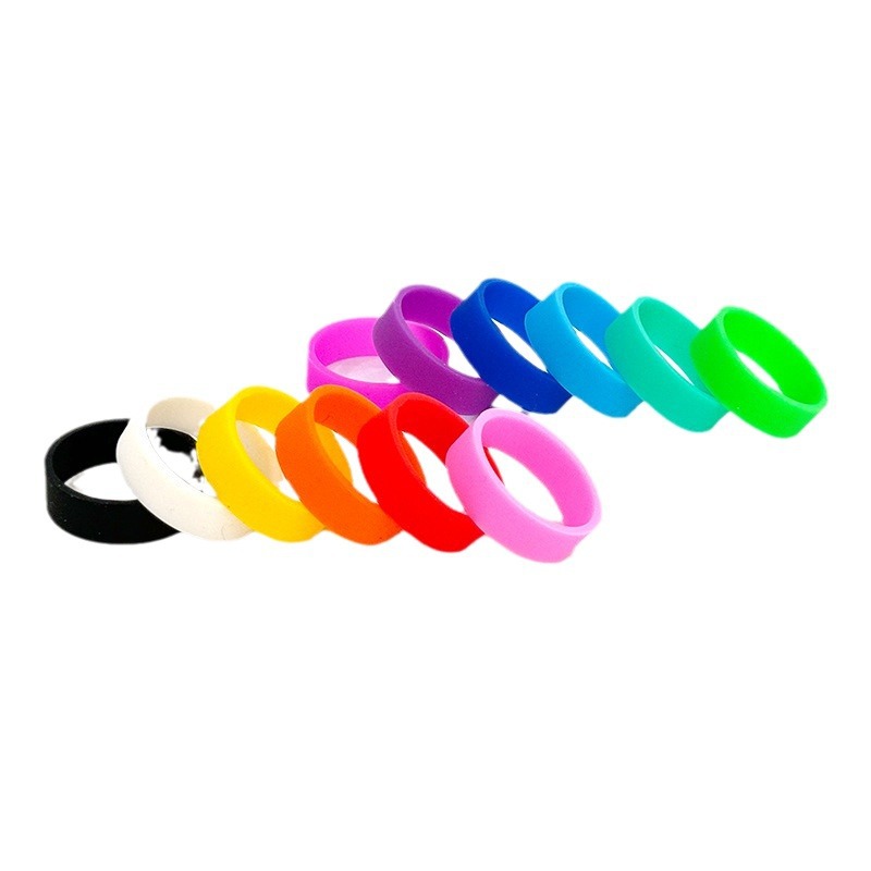Candy Color Unisex Adult Luminous Ring Creative Personality Trend Bracelet Silicone Ring Printable Logo