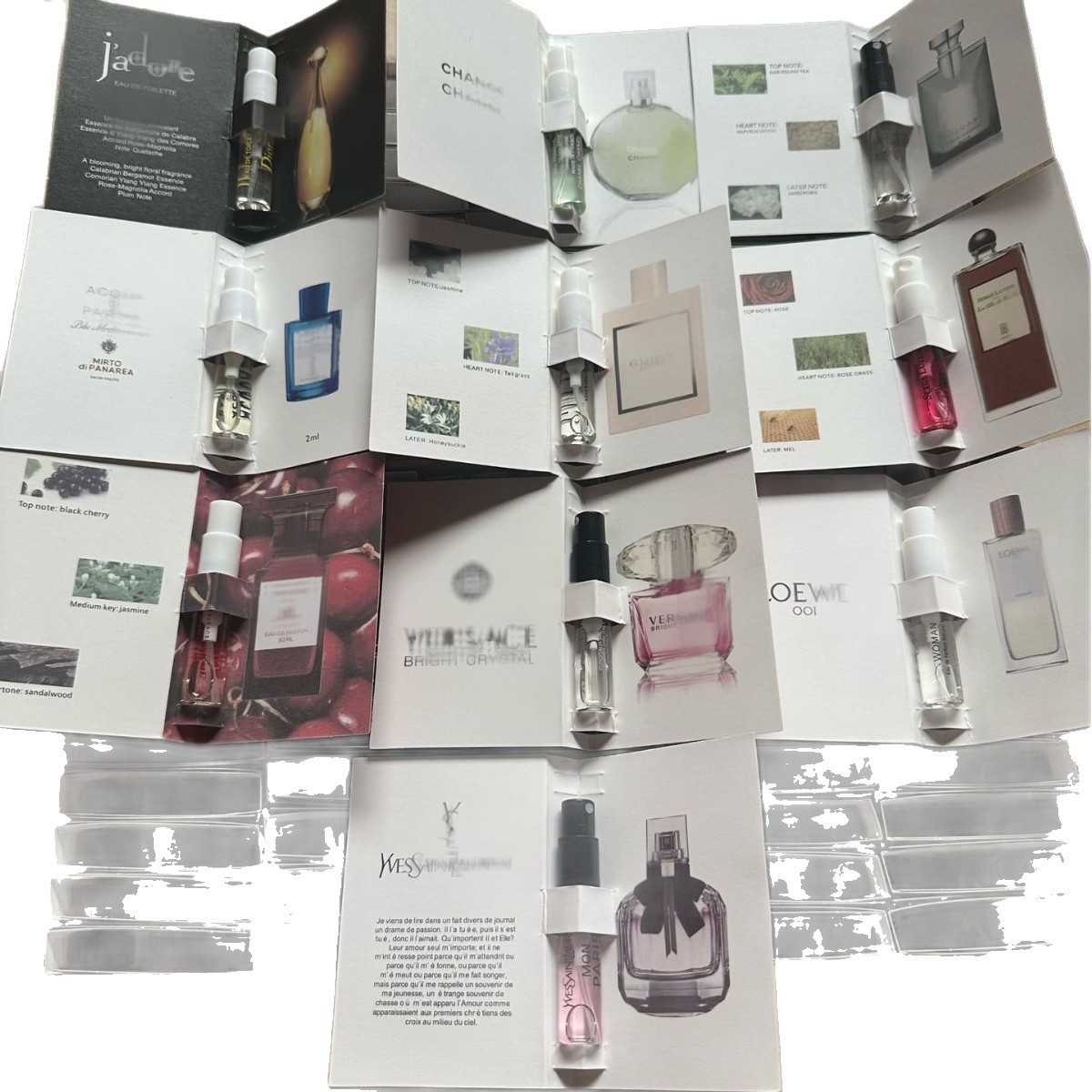 Vietnam Cross-Border Big-Name Card Perfume Sample Test Tube 2ml Opium Reverse Sweetheart Meets the Blue True Self Wilderness