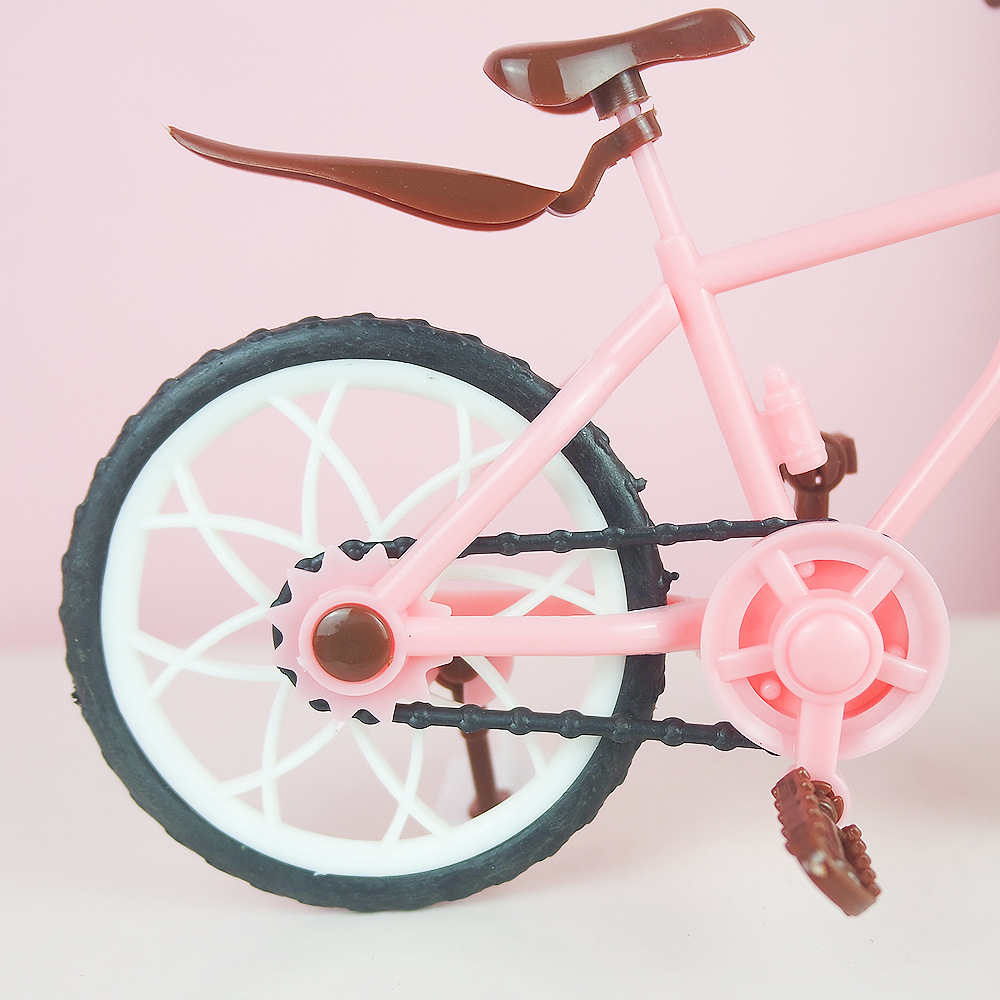 Girly Heart Artificial Bicycle Model Ornaments Mini bjd Doll Bicycle Play House Toys Photo Props