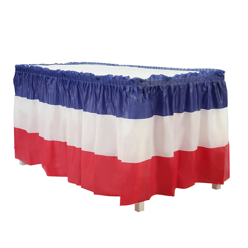 Amazon New Independence Day Table Skirt Birthday Party Festival Decoration Table Skirt Activity Layout Dessert Table Skirt