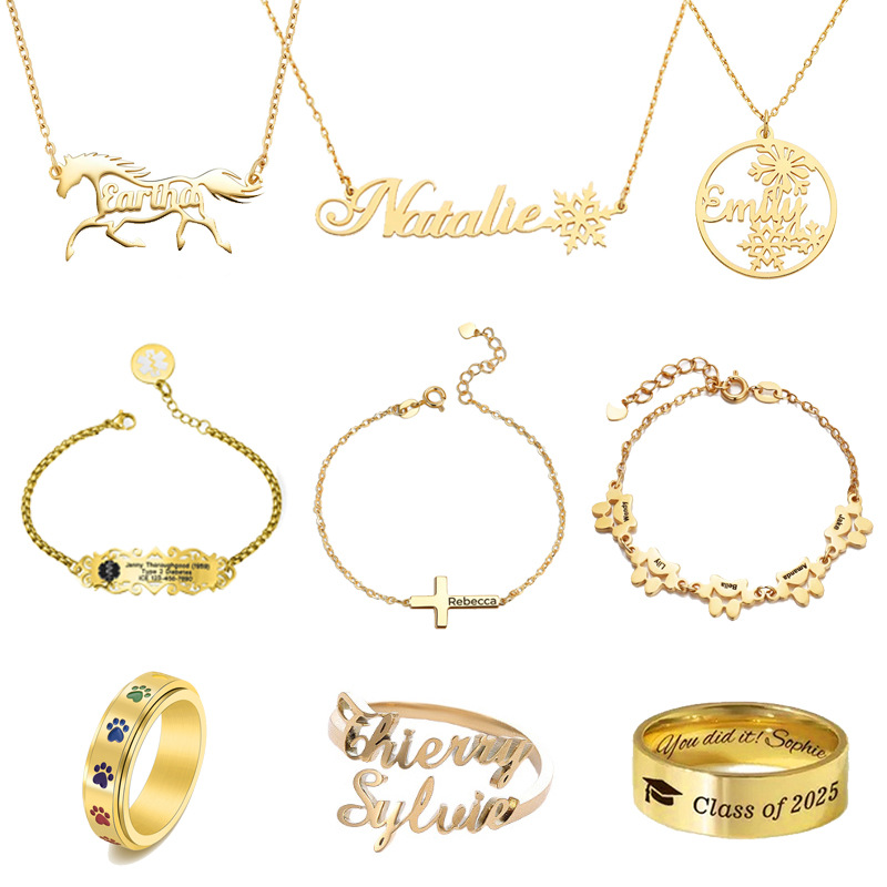 Customized Jewelry Stainless Steel 304/316L Copper S925 Silver Jewelry Customized with Drawings and Samples, Starting from 1 Piece