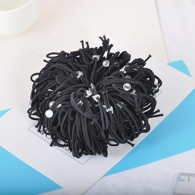 Small white buckle rope wholesale new semi-finished small rubber band leather cover Korean simple women's hair band Korean rubber band