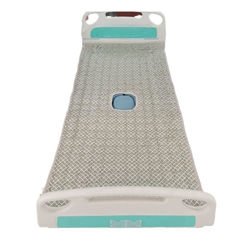 Nursing Bed Cotton Mattress with Full Curvature for Turning Over, Home-Use Hospital Bed Mattress with Anti-Slip Straps, Single/Double Rocking Straps, and Bedwetting Hole