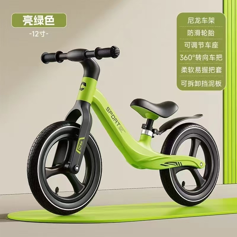 Балансировочный автомобиль для детей, 14 дюймов, нейлоновая рама, самокат для детей 1-6 лет, 12 дюймов, без педалей