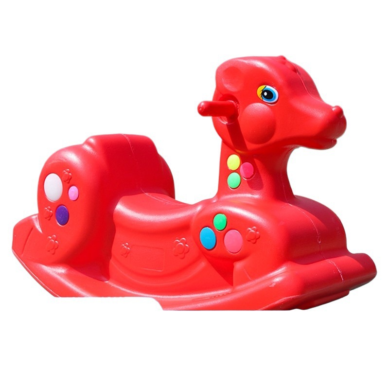 Cross-border Trojan Horse Indoor Playground Outdoor Baby Plastic Toy Kindergarten Children's Naughty Castle Rocking Horse Rocking Horse