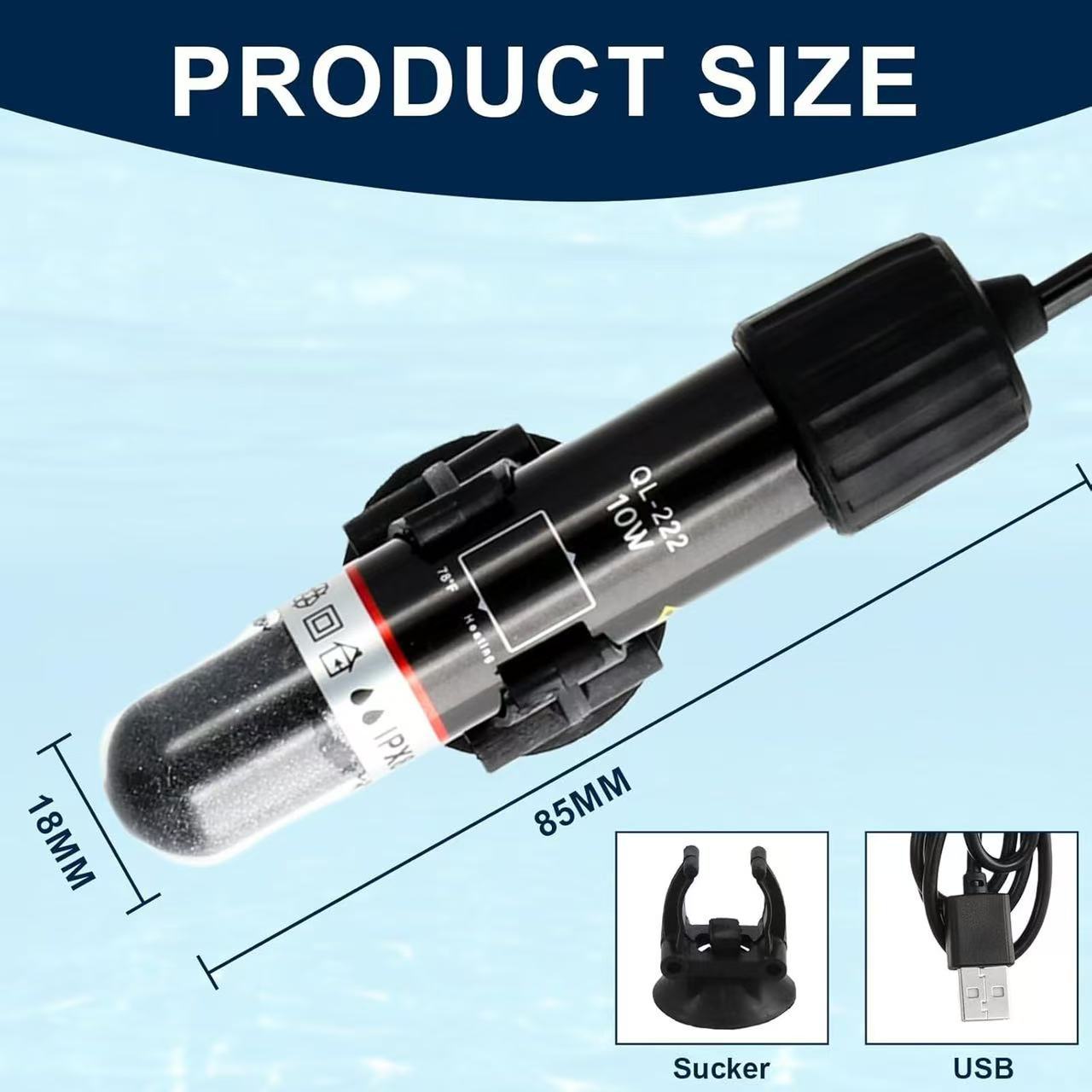 Мини обогреватель малый аквариум автоматический термостат постоянной температуры микроб USB тропический обогреватель для рыб кварцевое стекло