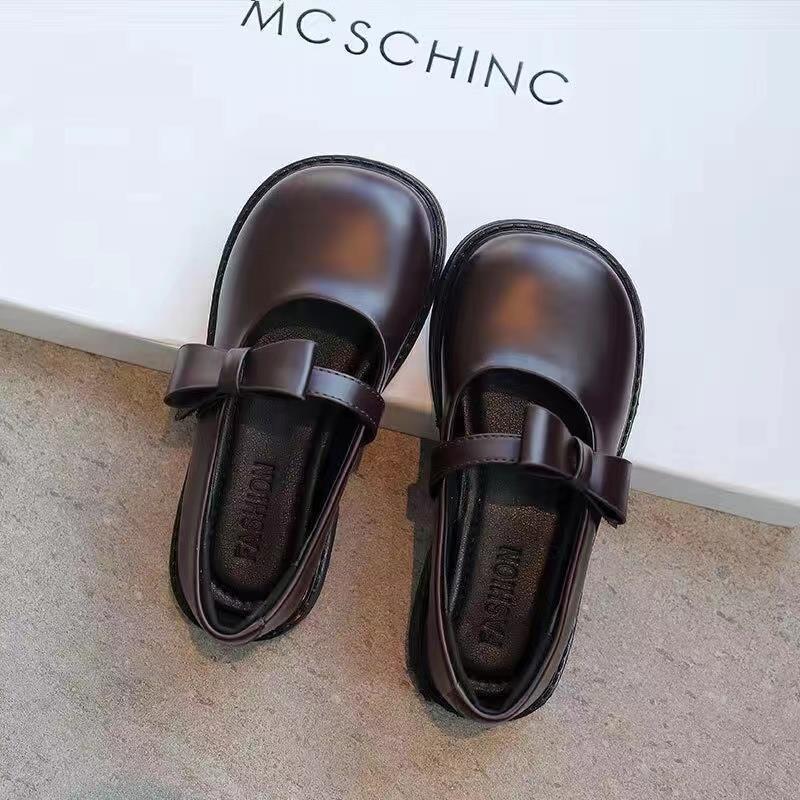 Girls' Leather Shoes Princess Shoes 2025 Spring New Children's Single Shoes for Girls Spring and Autumn Girls' Shoes Little Leather Shoes for Girls