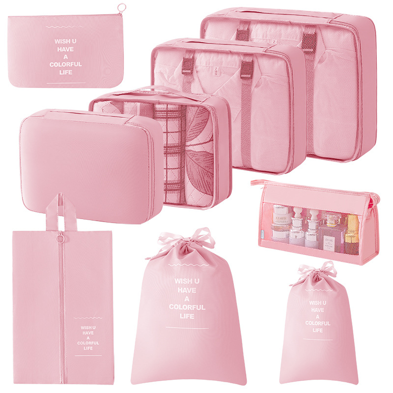 Foreign Trade Cross-Border Seven, Eight and Ninety-Piece Twill Travel Storage Set Multi-Piece Portable Large Capacity Amazon