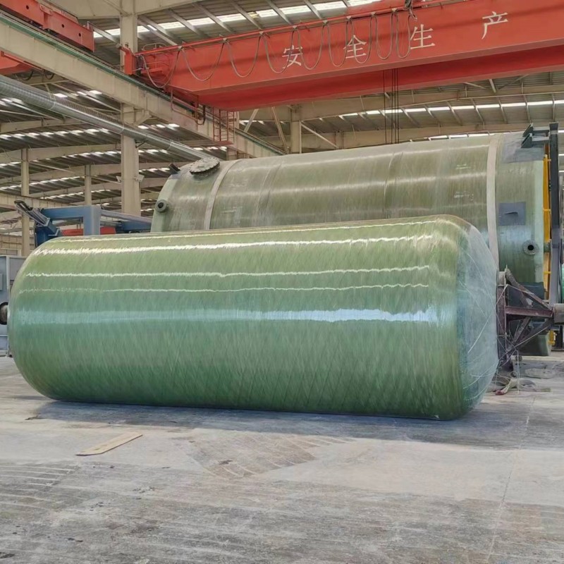 Wrapped Corner Fiberglass Fire Water Tank Factory Wastewater Treatment Tank Acid and Alkali Resistant Container Underground Storage Anti-Corrosion