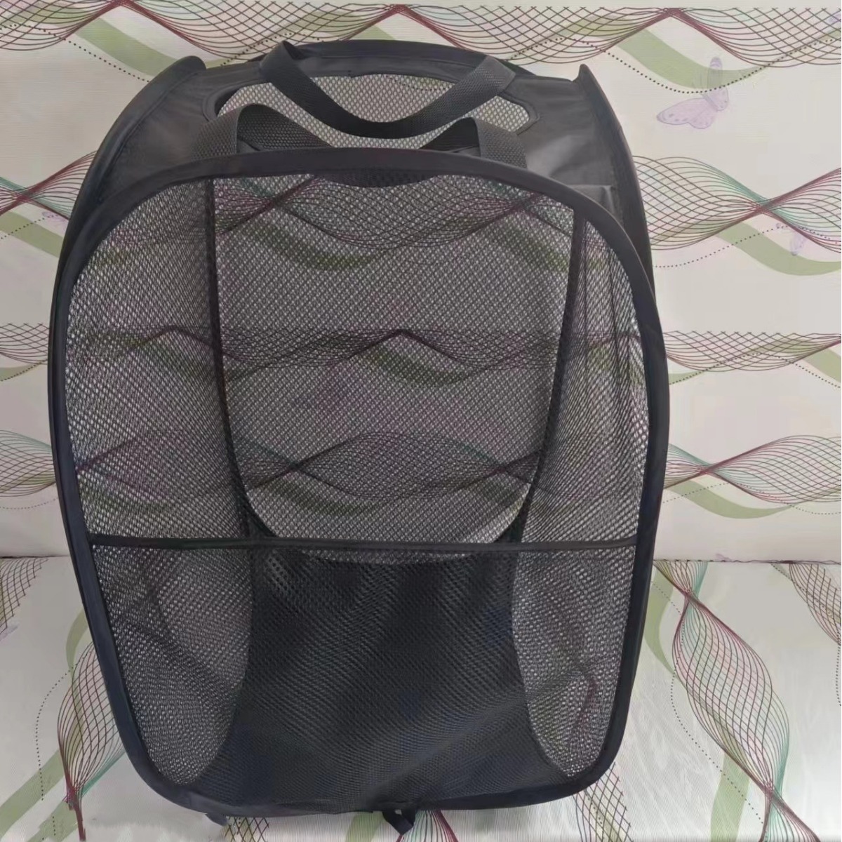 Large Capacity Round Mouth Folding Portable Laundry Basket Dirty Clothes Basket Finishing Storage Basket Bathroom Dirty Clothes Factory Wholesale