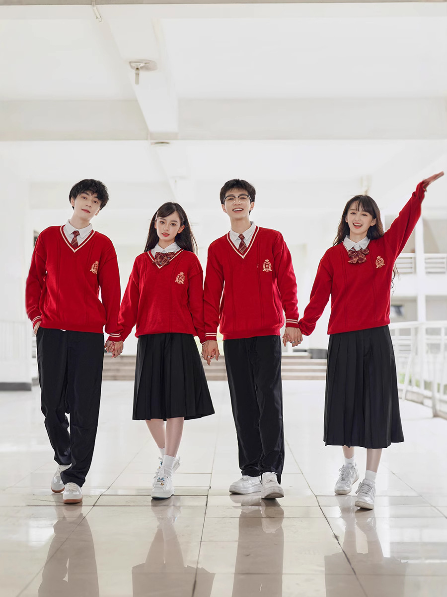 Class uniform autumn college style sweater junior high school students Senior high school students sports graduation chorus uniform school uniform suit