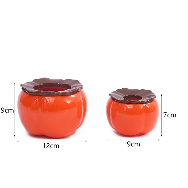 Imitation Ceramic Persimmon Flower Pot Decorative Vase Festive Persimmon Ruyi Pot New Chinese Style Plastic Flower Pot Joy
