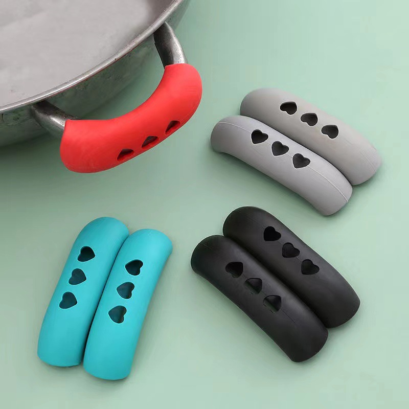 Household Pot Handle Ear Cover High Temperature Resistant Wear-resistant Pot Cover Gloves Casserole Steamer Soup Pot Handle Heat Insulation Anti-scalding Pot Cover