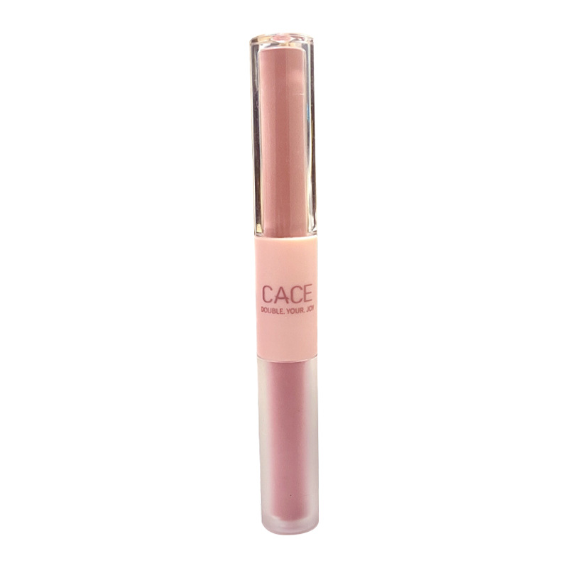 Cace Fun Double-Ended Lip Glaze 6 Colors Optional Popular Makeup Affordable Student Lipstick Matte Hot Recommendation Manufacturer Wholesale