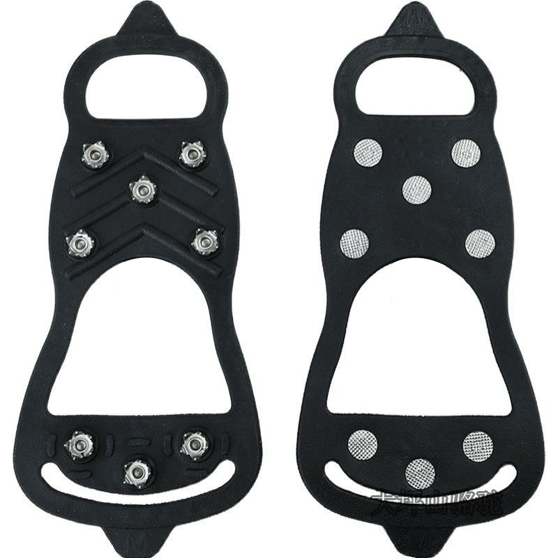 Outdoor Hiking and Camping Anti-Slip Crampons with 10 Teeth, 8 Teeth, and 5 Teeth, Anti-Slip Shoe Covers and Spikes, Essential for Outdoor Activities