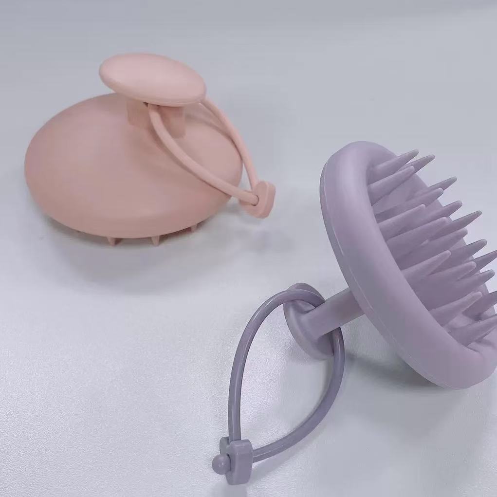 Hot Selling Silicone Shampoo Brush Lanyard Shampoo Brush Accessories Lanyard Pure Silicone Heart-Shaped Head Lanyard Lanyard Shampoo Brush