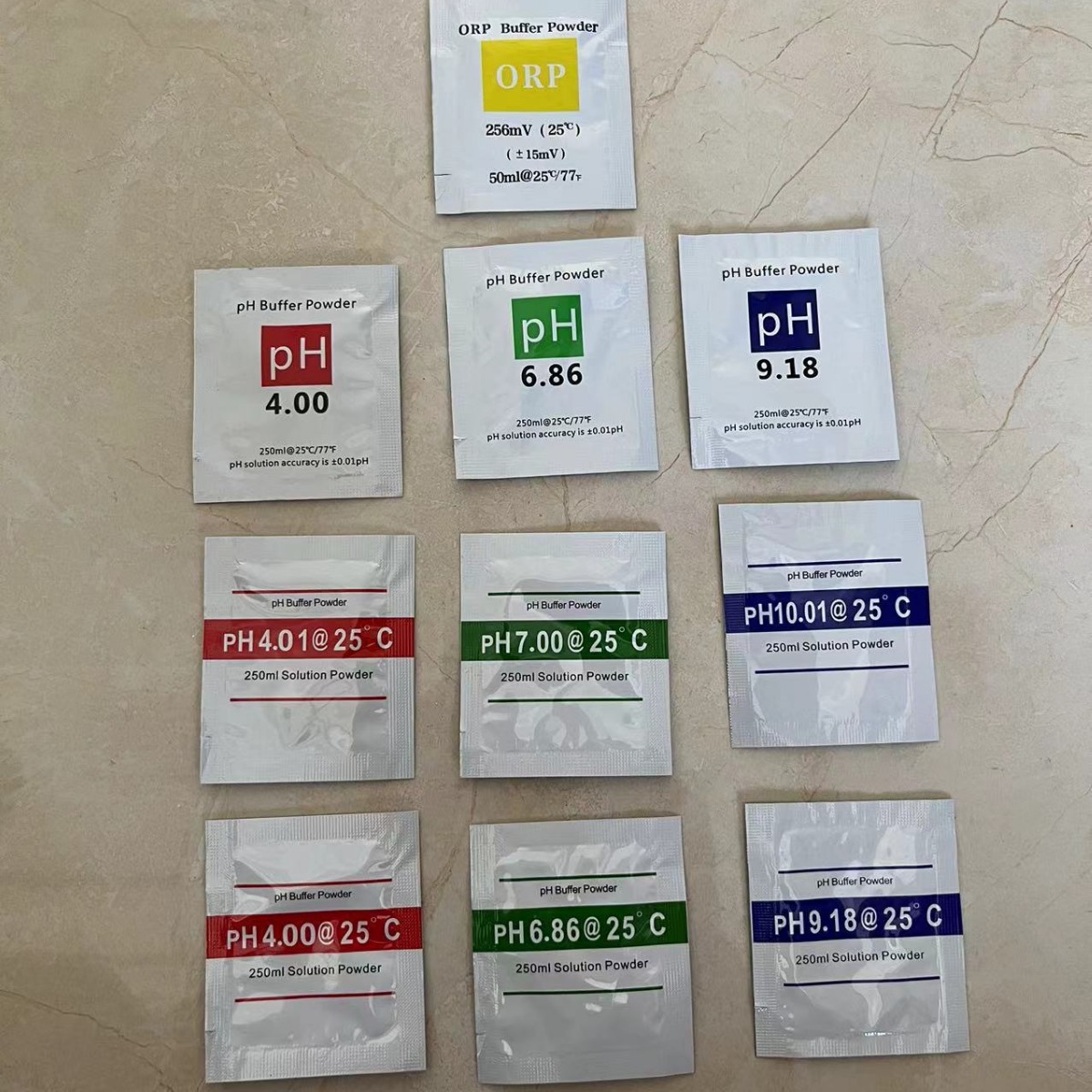 Буферная жидкость PH 9.18, порошок для калибровки PH-метра 6.86, стандартный порошок для калибровки 4.01