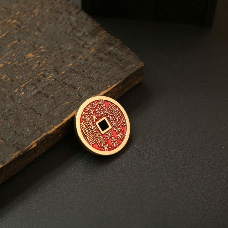 Extra Large Thickeneded Brass Mountain Ghost Money Imitation Cinnabar Mountain Ghost Money Antique Bagua Copper Coin 6Cm8Cm Large Size Coin