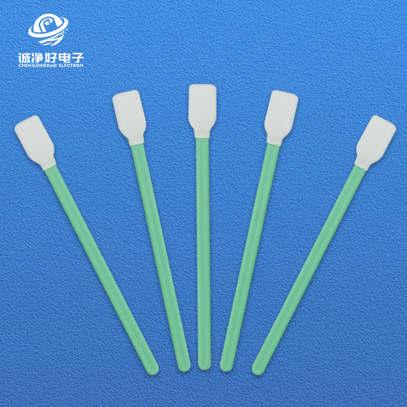 Ultra-fine dust-free cloth large flat head purification cotton swab anti-static non-chip lens display circuit board wiping stick