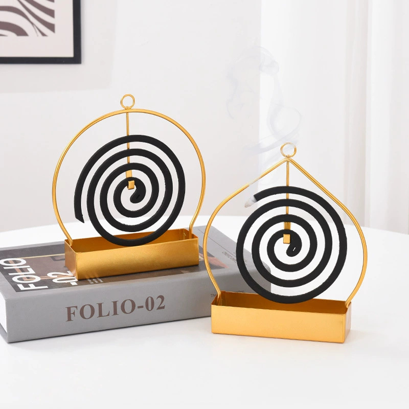 Creative Wrought Iron Mosquito Coil Holder for Home Use, Hanging Sandalwood Incense Rack, Bedroom Incense Tray, Incense Burner Ash Catcher Tray Stand