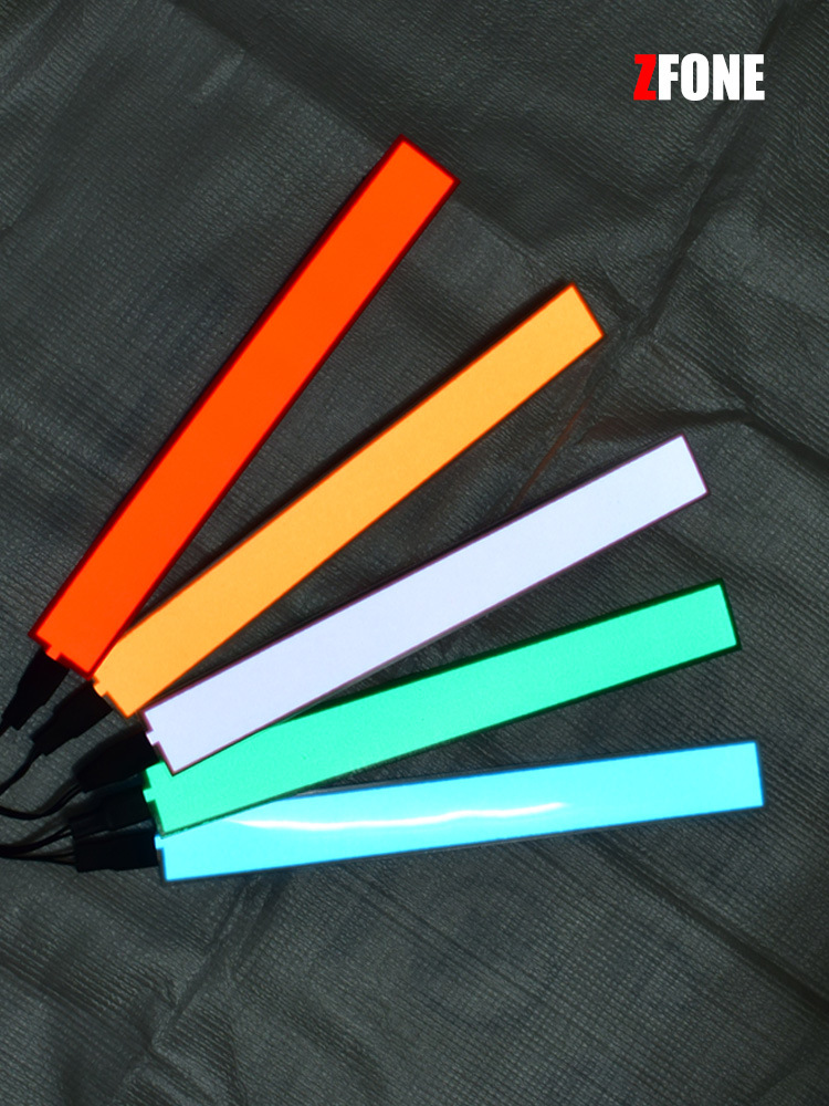 Ultra-Thin Luminous Sheet Model Lamp DIY Cold Light Strip Creative Clothing Props Decorative Light Sheet El Cold Light Strip Battery