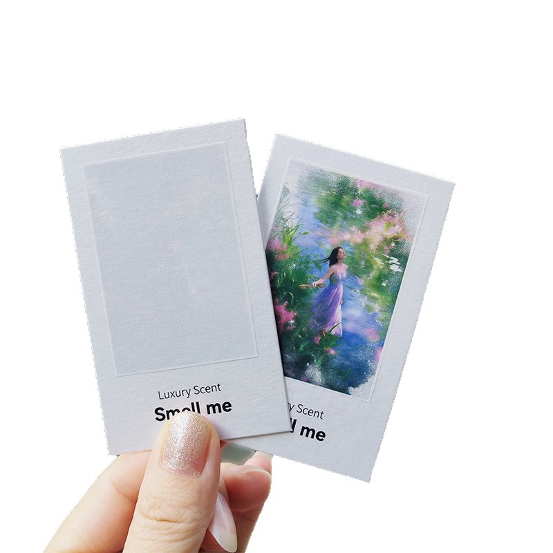 Water-Sensitive Invisible Fragrance Test Paper, Customized Embossed and Embossed Printing, Perfume Fragrance Test Card, with Various Shapes and Free Customization