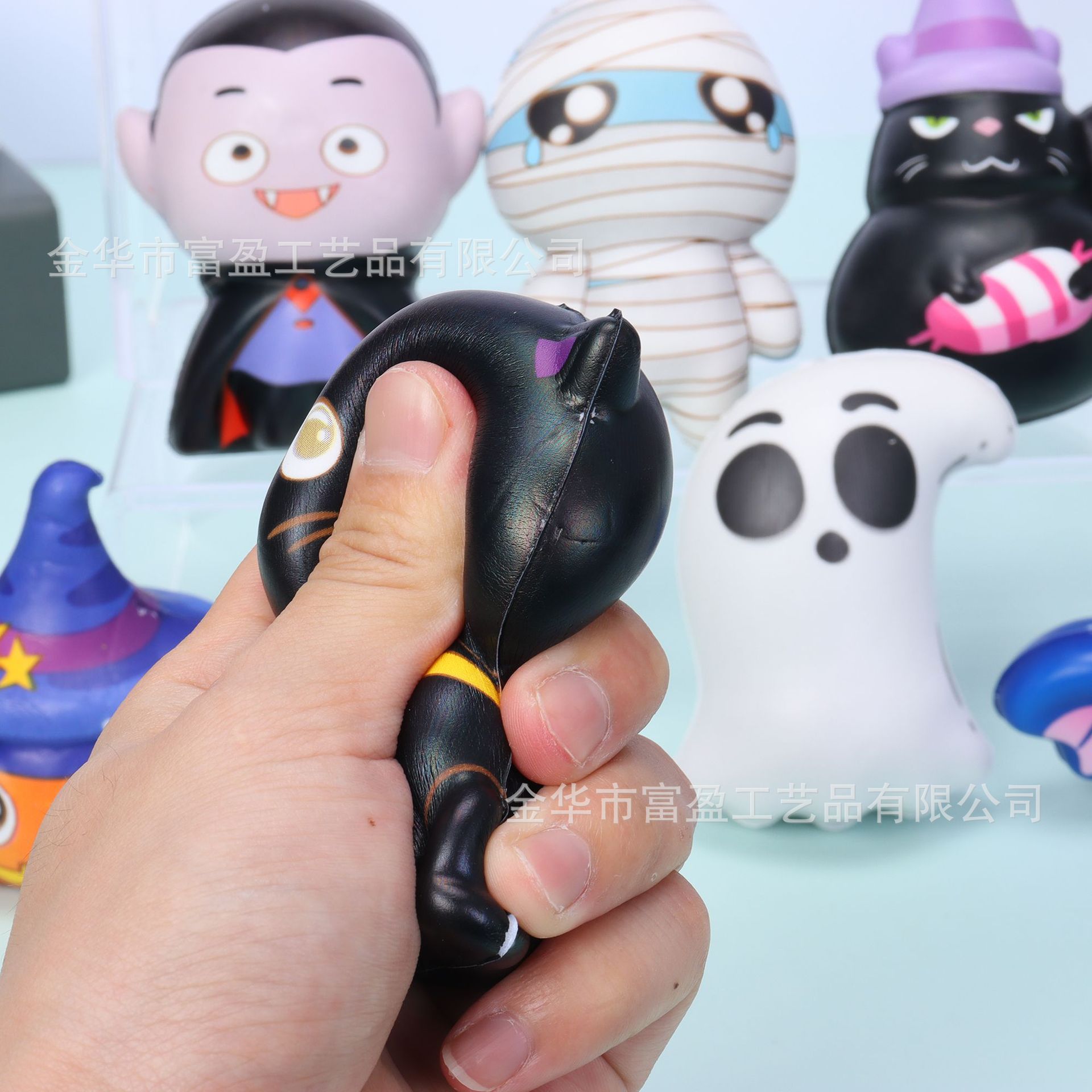 New exotic pu slow rebound Halloween doll cartoon ghost pumpkin head bat mummy toy wholesale