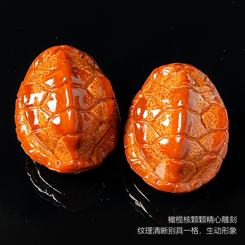 Brazil big olive kernel big seed rich world a pair of olive kernel carving hand handle piece plate to play text to play handball men