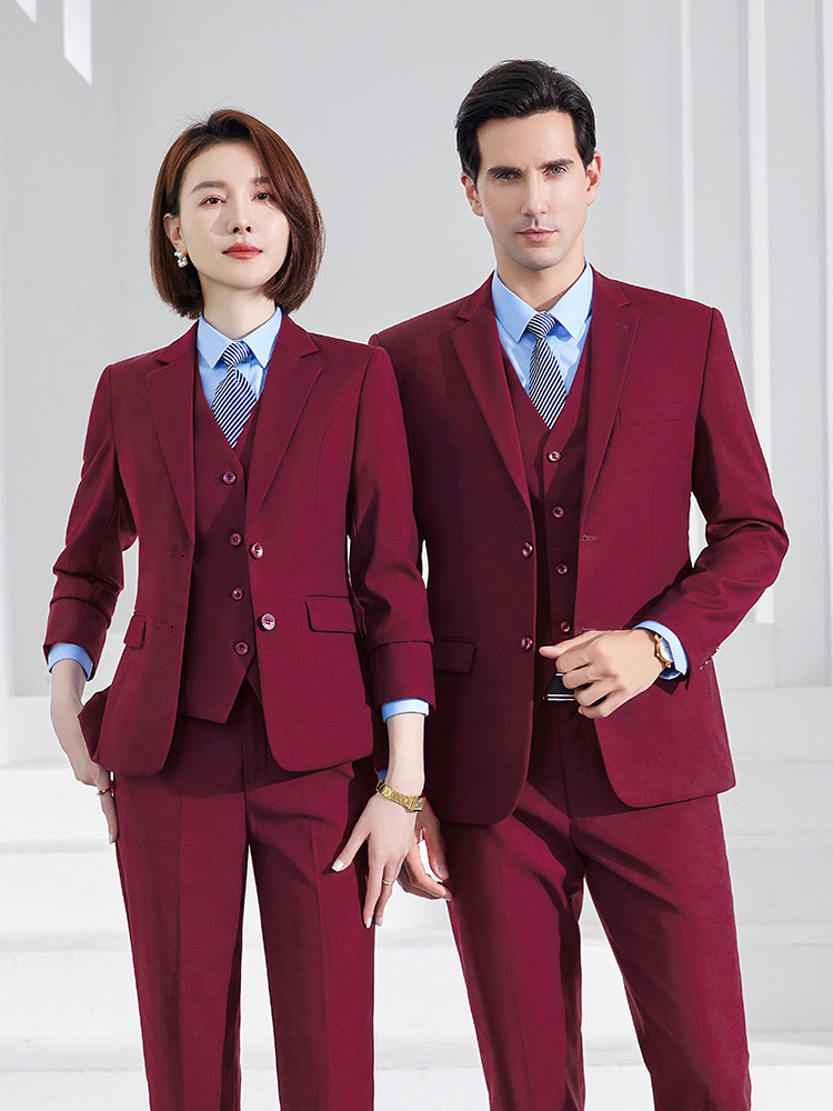 High-End Professional Suits for Men and Women, Real Estate Formal Uniforms, Office Navy Blue Business Suits, Workwear