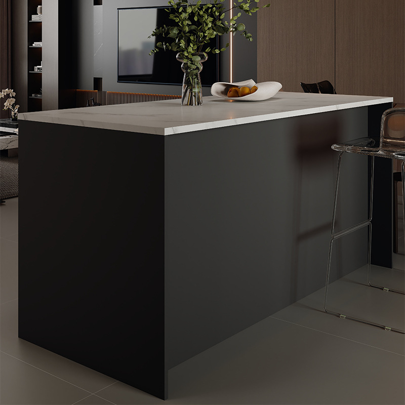 Итальянский легкий люкс минималистичный сланцевый обеденный стол с шкафом для хранения, напольный остров для гостиной
