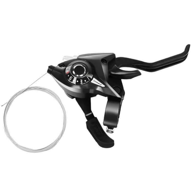 7/8 Speed Mountain Bike One-Piece Variable Speed Thumb Shifter 21 Speed 24 Speed Brake Lever Aluminum Alloy Thumb Shifter Integrated Brake Lever