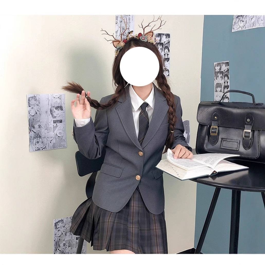 Japanese-Style Two-Button Blazer for Women, Original Authentic Jk Uniform, School Style, Autumn and Winter Petite Suit