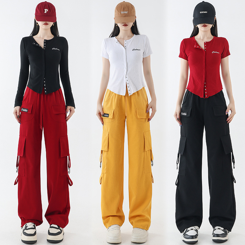 Одежда для квадратного танца весна-лето 2025 новый стиль уличного топа фитнес танцевальная одежда для групповых упражнений на улице