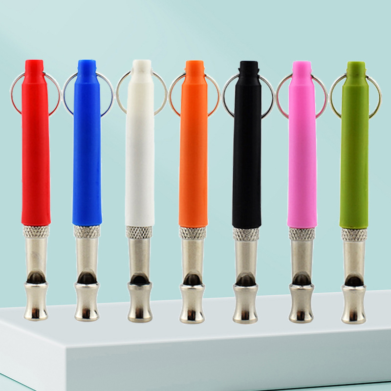 Ultrasonic whistle manufacturers cross-border supply adjustable dog whistle dog trainer with lanyard pet stainless steel dog trainer flute