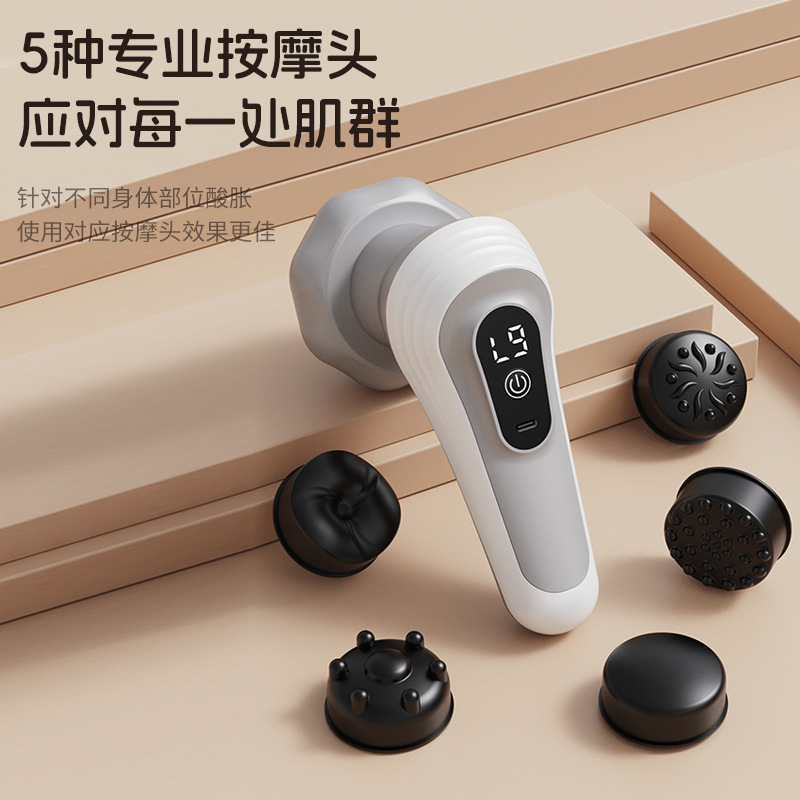 Electric Massager for Cervical Spine, Waist, Back and Legs, Meridian Dredging, Handheld Massager, Whole Body Multi-Functional Fat Pusher for Home Use