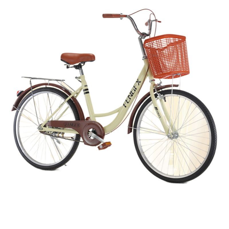 Solid Tire Adult Bicycle 24-Inch 26 Men's and Women's College Student Commuter Scooter Lightweight Retro Bicycle