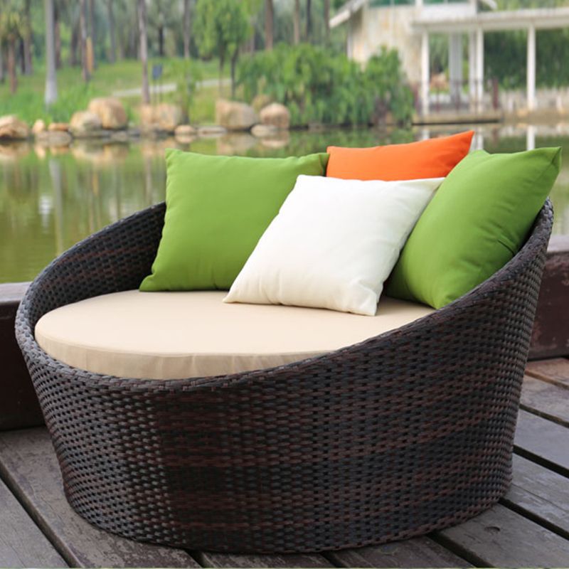 Уличная мебель, большая круглая ротанговая кровать, креативное кресло для отдыха