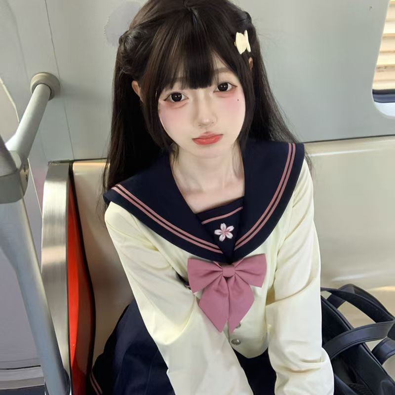 【Ono Nakano】Original Jk Uniform Sailor Suit Authentic Japanese Style College Style Summer Autumn Basic Student Japanese Style Uniform