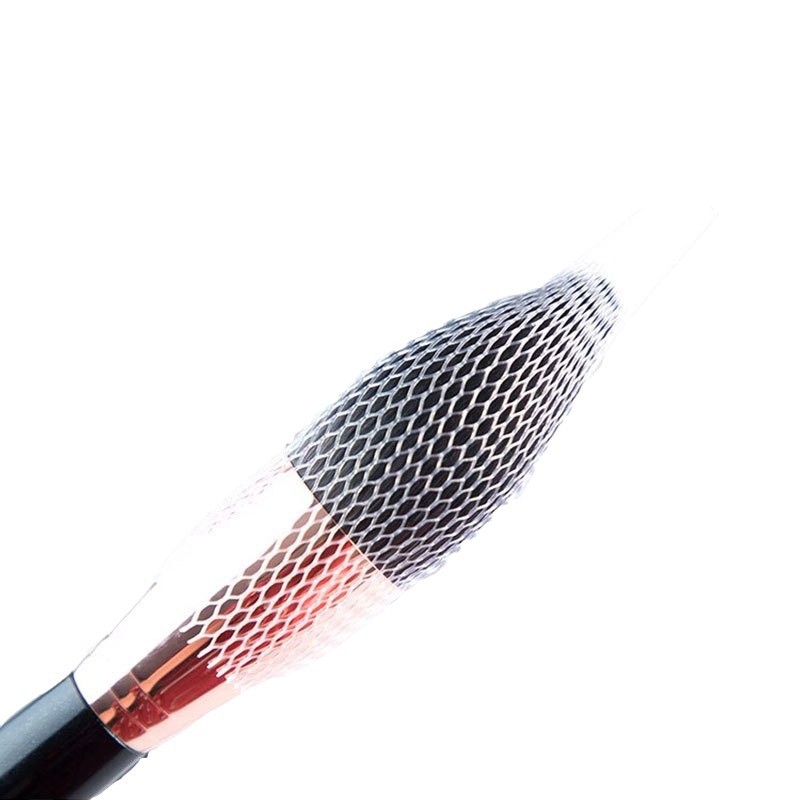 White Rose Cosmetic Brush Protective Cover Eye Face Brush Head Cover Brush Maintenance Anti-Fried Makeup Brush Net Cover