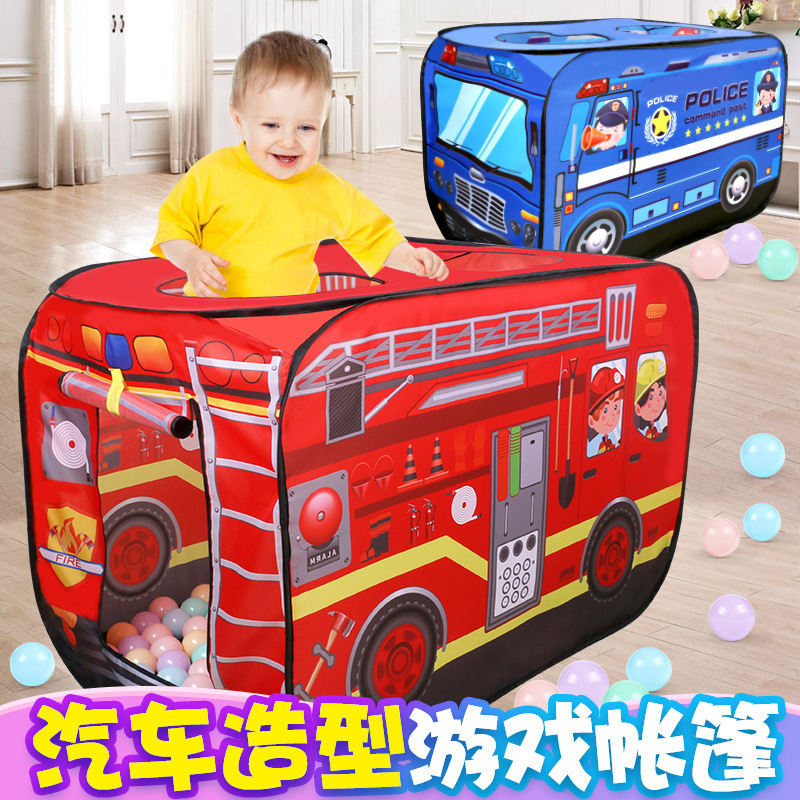Cross-Border Amazon Best-Selling Children's Tent Game House Indoor and Outdoor Play House Easy to Fold Car Theme Toys