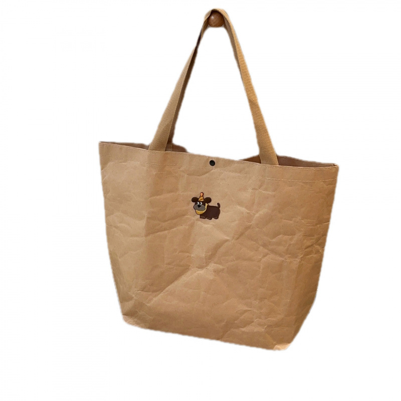 Kraft Paper Tote Bag Storage Bag, Simple and Practical Gift Bag Storage Bag Tote Bag